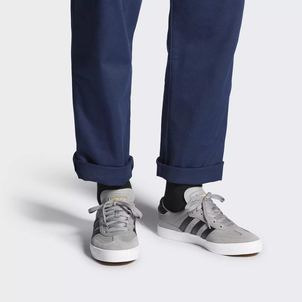 Adidas Busenitz Vulc RX Tenis Para Skate Grises Para Hombre (MX-92325)